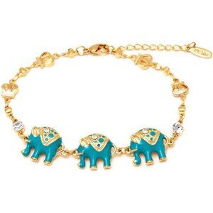 Dainty Triple Elephant Bracelet
